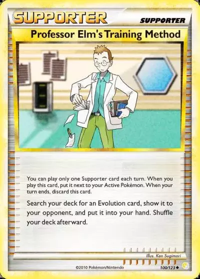 Professor Elm's Training Method 100/123 HeartGold & SoulSilver Pokemon card