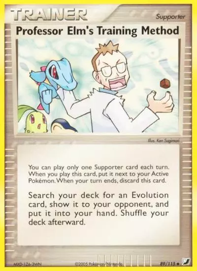 Professor Elm's Training Method 89/115 Unseen Forces Pokemon card