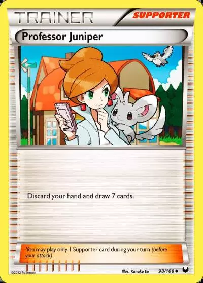 Professor Juniper 98/108 Dark Explorers Pokemon card