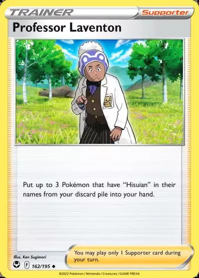 Professor Laventon 162/195 Silver Tempest Pokemon card