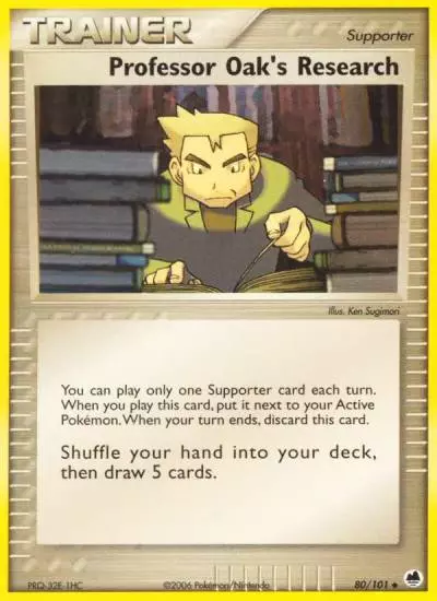 Professor Oak's Research 80/101 Dragon Frontiers Pokemon card