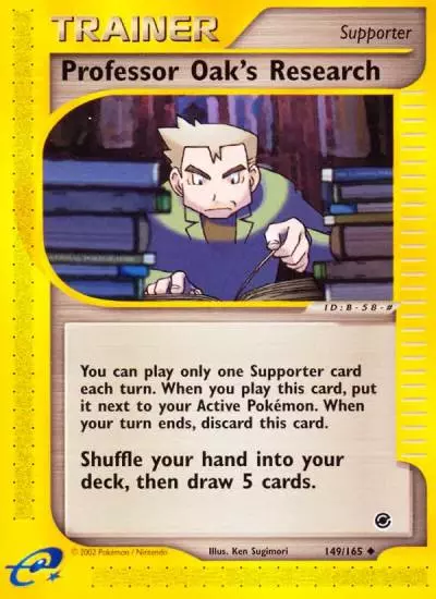 Professor Oak's Research 149/165 Expedition Base Set Pokemon card