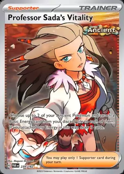 Professor Sada's Vitality 239/182 Paradox Rift Pokemon card