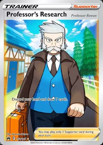 Professor's Research 150/159 Crown Zenith Pokemon card