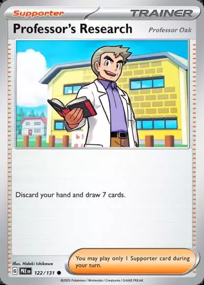 Professor's Research 122/131 Prismatic Evolutions Pokemon card