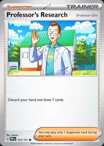 Professor's Research 123/131 Prismatic Evolutions Pokemon card