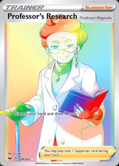 Professor's Research (Professor Magnolia) 209/202 Sword & Shield Pokemon card