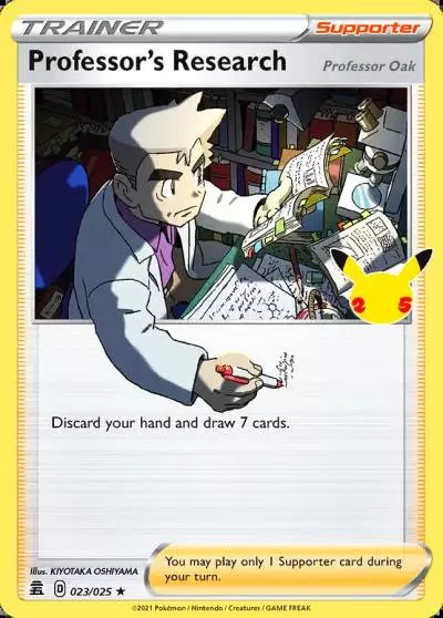 Professor's Research (Professor Oak) 23/25 Celebrations Pokemon card