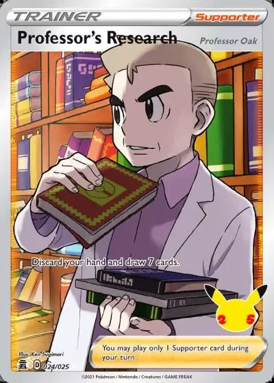 Professor's Research (Professor Oak) 24/25 Celebrations Pokemon card