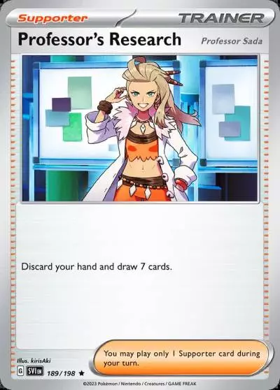 Professor's Research (Professor Sada) 189/198 Scarlet & Violet Pokemon card