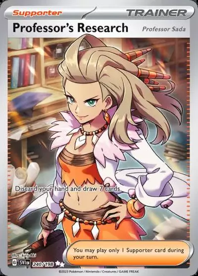 Professor's Research (Professor Sada) 240/198 Scarlet & Violet Pokemon card