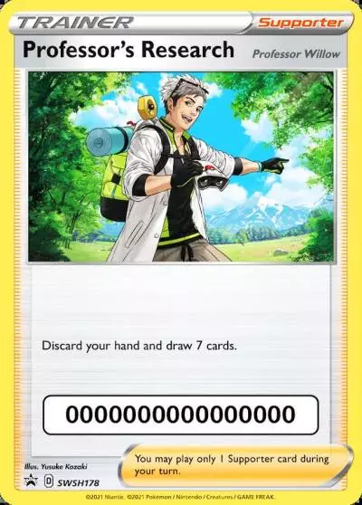 Professor's Research SWSH178/307 SWSH Black Star Promos Pokemon card