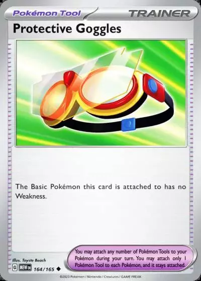 Protective Goggles 164/165 151 Pokemon card