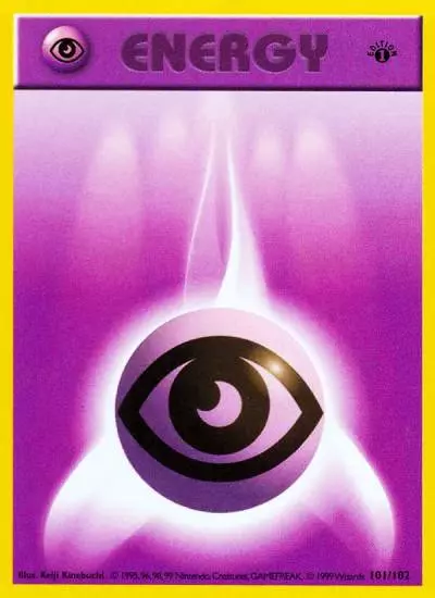 Psychic Energy 101/102 Base Pokemon card