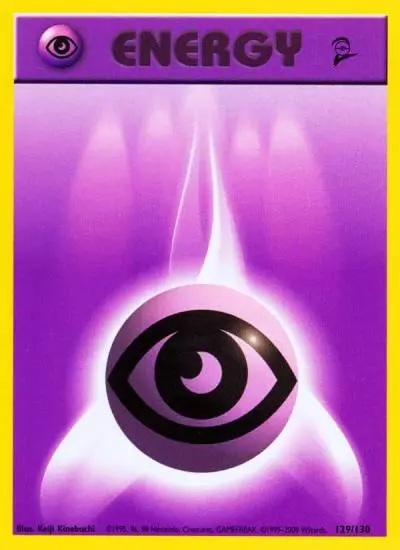 Psychic Energy 129/130 Base Set 2 Pokemon card