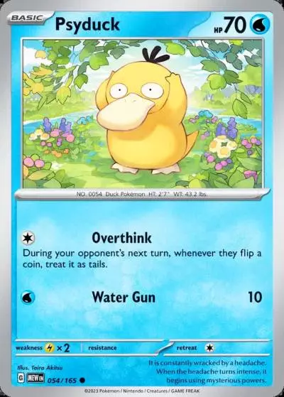 Psyduck 54/165 151 Pokemon card