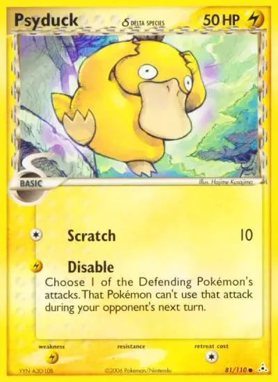 Psyduck δ 81/110 Holon Phantoms Pokemon card