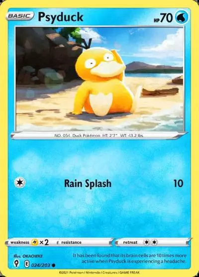 Psyduck 24/203 Evolving Skies Pokemon card