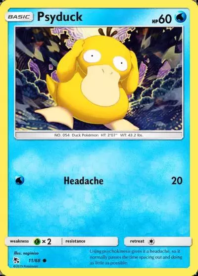Psyduck 11/68 Hidden Fates Pokemon card