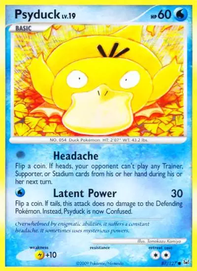 Psyduck 87/127 Platinum Pokemon card