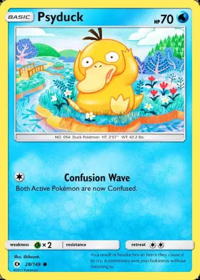 Psyduck 28/149 Sun & Moon Pokemon card