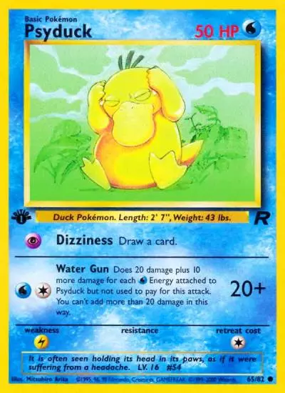 Psyduck 65/82 Team Rocket Pokemon card