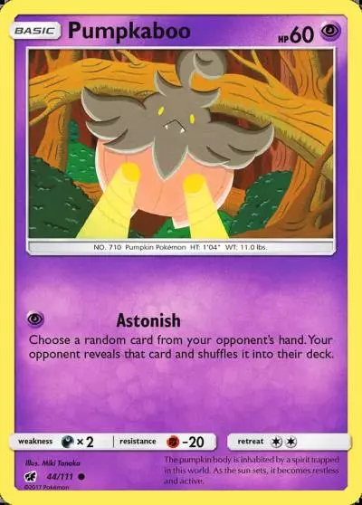 Pumpkaboo 44/111 Crimson Invasion Pokemon card