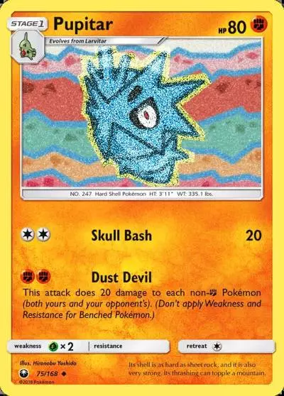 Pupitar 75/168 Celestial Storm Pokemon card