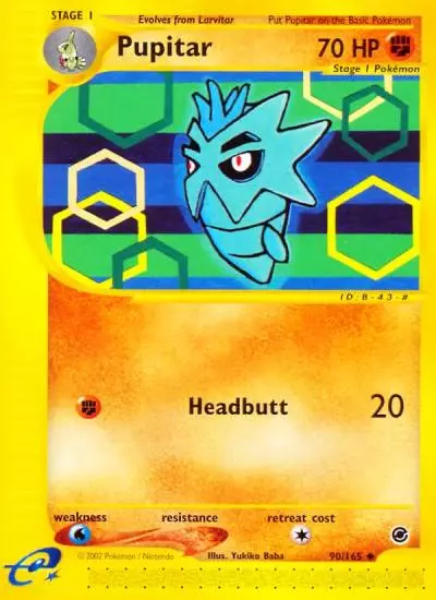 Pupitar 90/165 Expedition Base Set Pokemon card