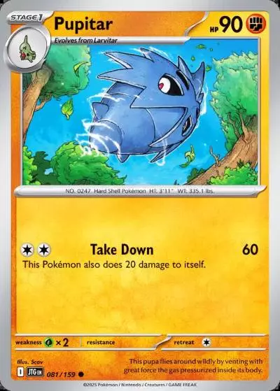 Pupitar 81/159 Journey Together Pokemon card