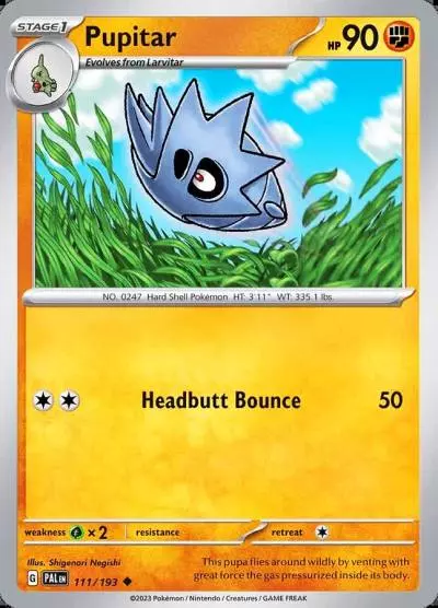 Pupitar 111/193 Paldea Evolved Pokemon card