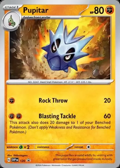 Pupitar 120/165 Scarlet & Violet Black Star Promos Pokemon card