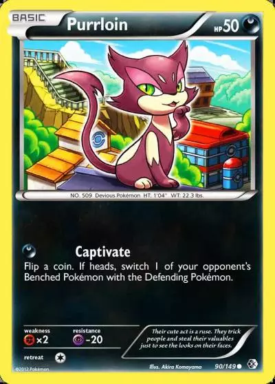 Purrloin 90/149 Boundaries Crossed Pokemon card