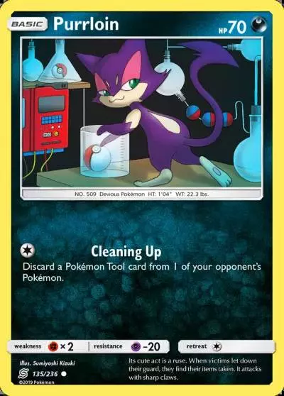Purrloin 135/236 Unified Minds Pokemon card