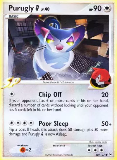 Purugly G 88/127 Platinum Pokemon card