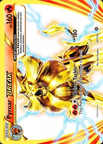 Pyroar BREAK 24/114 Steam Siege Pokemon card