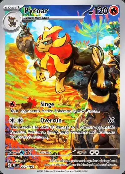 Pyroar 200/193 Paldea Evolved Pokemon card