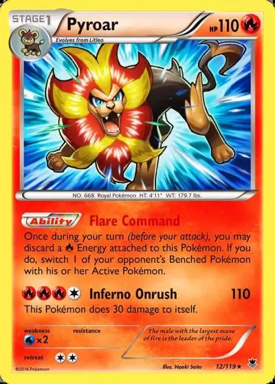 Pyroar 12/119 Phantom Forces Pokemon card