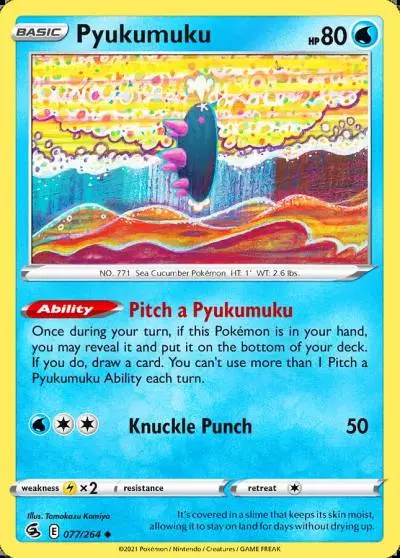 Pyukumuku 77/264 Fusion Strike Pokemon card