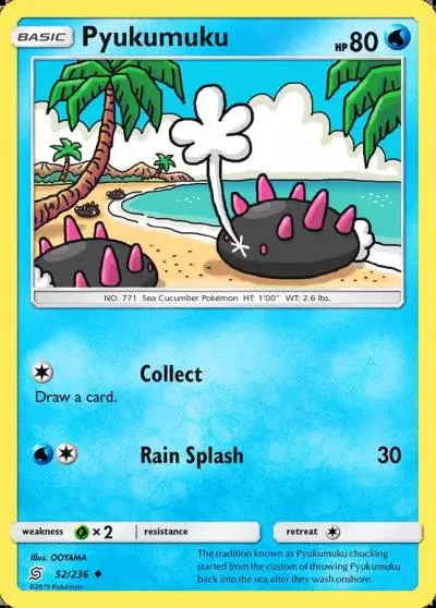 Pyukumuku 52/236 Unified Minds Pokemon card