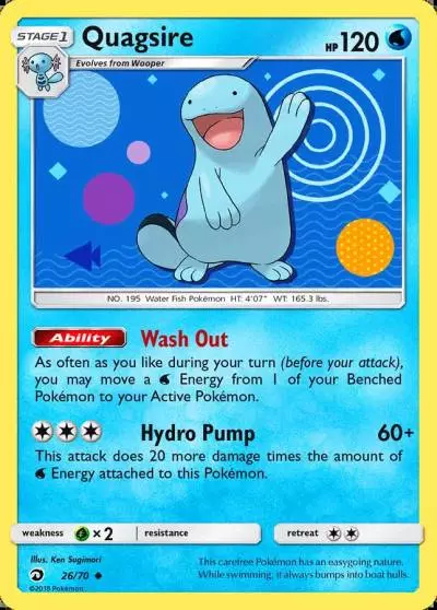 Quagsire 26/70 Dragon Majesty Pokemon card