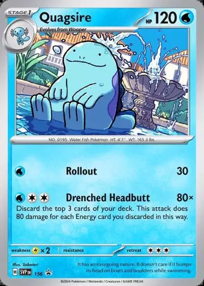 Quagsire 156/165 Scarlet & Violet Black Star Promos Pokemon card