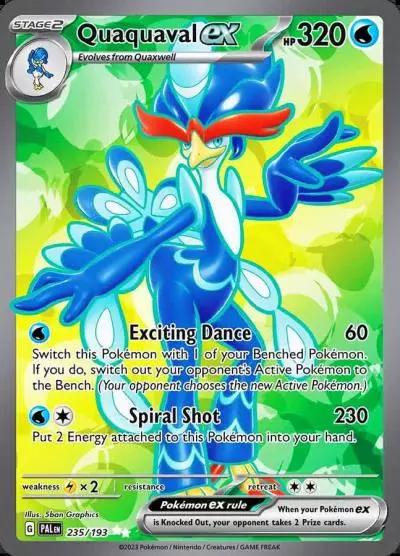 Quaquaval ex 235/193 Paldea Evolved Pokemon card