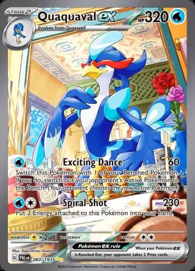 Quaquaval ex 260/193 Paldea Evolved Pokemon card