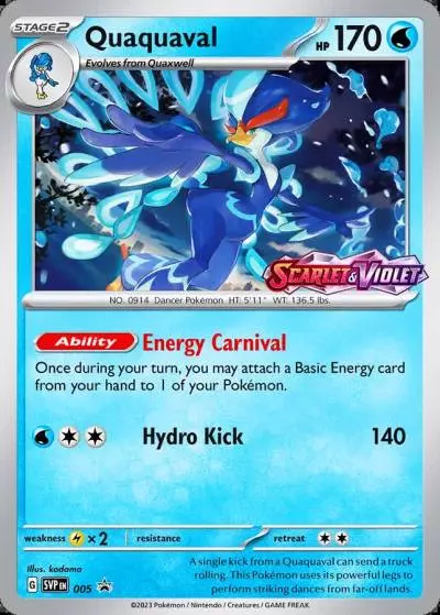 Quaquaval 5/165 Scarlet & Violet Black Star Promos Pokemon card