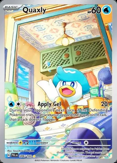 Quaxly 206/193 Paldea Evolved Pokemon card
