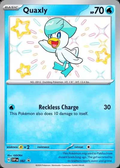 Quaxly 82/165 Scarlet & Violet Black Star Promos Pokemon card
