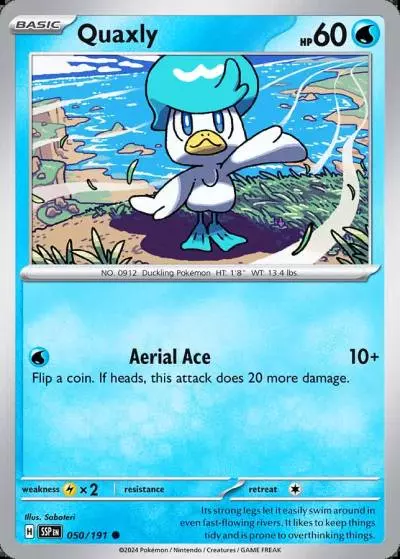 Quaxly 50/191 Surging Sparks Pokemon card