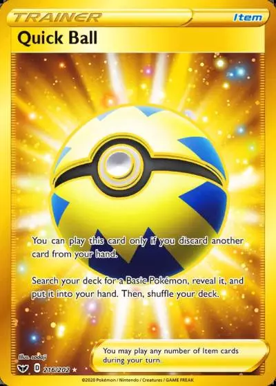 Quick Ball 216/202 Sword & Shield Pokemon card