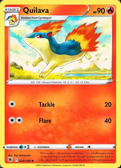 Quilava 24/189 Astral Radiance Pokemon card